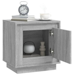Berkfield Bedside Cabinet Grey Sonoma 44X35X45 Cm Engineered Wood - thumbnail 5