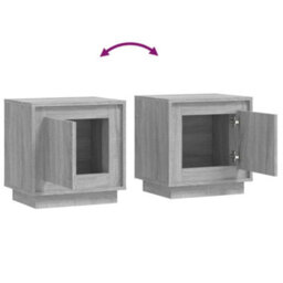 Berkfield Bedside Cabinet Grey Sonoma 44X35X45 Cm Engineered Wood - thumbnail 9