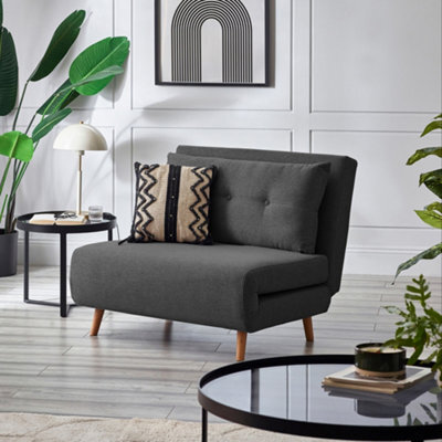 Julian Bowen Rowan Single Sofabed - Mid Grey - image 1