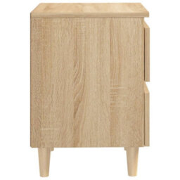 Berkfield Bed Cabinets & Solid Pinewood Legs 2 Pcs Sonoma Oak 40X35X50 Cm - thumbnail 5