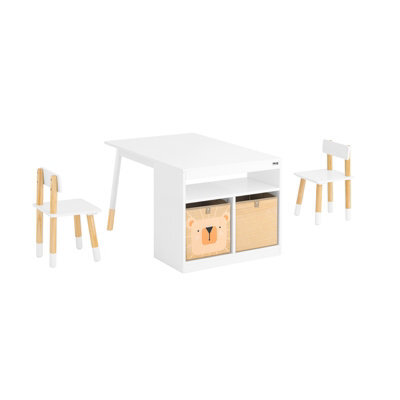 Sobuy Kmb113-W, Children Table And 2 Chairs Children Kids Desk Table Chair Set For Studying Drawing Playing,white - image 1