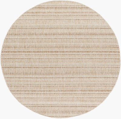 Livabliss Round Eagean-Global Beige Brown Cream In- & Outdoor Rug 160 X 160 Cm Easy Care, Non Shedding - image 1