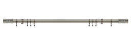 Lister Cartwright 28mm Antique Brass Fixed Metal Curtain Pole Set With Diamante Stripe Finial(120 Cm) - thumbnail 3