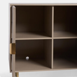 Ohs Ribbed Sideboard Table Modern Drawer Shelf Cabinet Storage - Natural - thumbnail 5