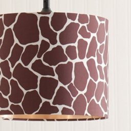 Valuelights Oasis Giraffe Print Fabric With Metallic Gold Inner Drum Ceiling Lamp Shade (D)25Cm - thumbnail 4
