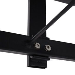 Breeins Black 150Cmw Rectangle Garden Metal Slatted Dining Table With Parasol Hole - thumbnail 7