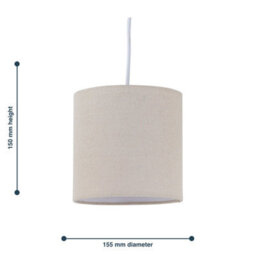 First Choice Lighting Natural Linen 15.5Cm Table Lamp Shade - thumbnail 8