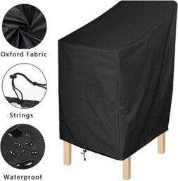 Waterproof Outdoor Chair Cover, 70X70X120Cm, Stackable Garden Cover - thumbnail 3