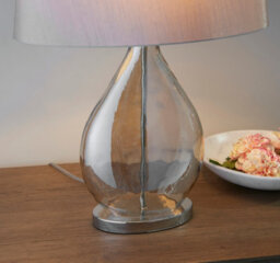Anson Lighting Vernal Table Light Finished In Gold Tinted Glass And Mink Fabric - thumbnail 3