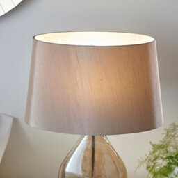Anson Lighting Vernal Table Light Finished In Gold Tinted Glass And Mink Fabric - thumbnail 2
