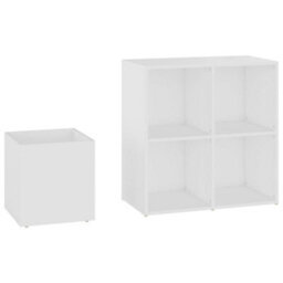 Berkfield Hall Shoe Cabinet White 105X35.5X70 Cm Engineered Wood - thumbnail 7