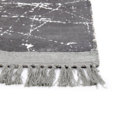 Beliani Rug Hanli Grey 140 X 200 Cm Viscose - thumbnail 4