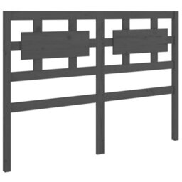 Berkfield Bed Headboard Grey 205.5X4X100 Cm Solid Wood Pine - thumbnail 2