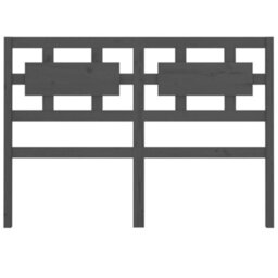 Berkfield Bed Headboard Grey 205.5X4X100 Cm Solid Wood Pine - thumbnail 4