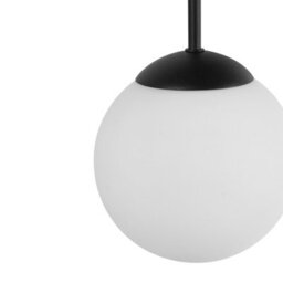 Beliani 3-Light Black Metal Ball Ceiling Lamp, Contemporary Pendant With Frosted Glass Shades, W35 X H43Cm - thumbnail 7