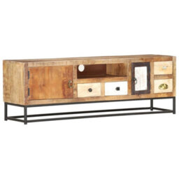 Berkfield Industrial Tv Cabinet 120X30X40 Cm Solid Reclaimed Wood - thumbnail 9