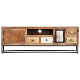 Berkfield Industrial Tv Cabinet 120X30X40 Cm Solid Reclaimed Wood - thumbnail 3