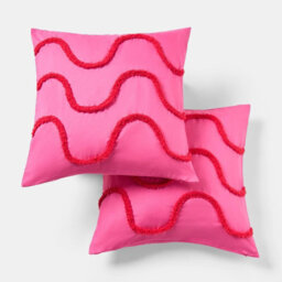 Ohs 2 X Tufted Wave Cushion Cover Luxury Modern - Red/pink - thumbnail 3