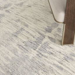 Ivory Slate Wool Luxurious Plain Easy To Clean Handmade Dining Room Bedroom And Living Room Rug -168Cm X 226Cm - thumbnail 2