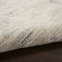Ivory Slate Wool Luxurious Plain Easy To Clean Handmade Dining Room Bedroom And Living Room Rug -168Cm X 226Cm - thumbnail 4