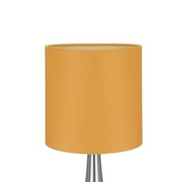 GoodHome Painswick Cylinder Satin Yellow Nickel Effect Table Lamp - thumbnail 4