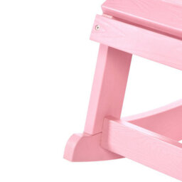Beliani Kids Rocking Chair Pink - Weather-Resistant Faux-Wood, Modern Outdoor And Indoor Patio Chair For Children - thumbnail 6