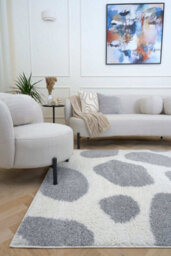 The Rugs Moodi Shaggy Grey Tarn Rug Runner Abstract Thick High Pile For Living Rooms, Bedrooms, Hallways, Kitchens - thumbnail 2