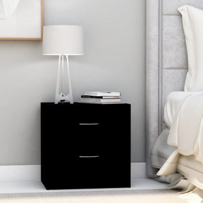 Berkfield Bedside Cabinet Black 40X30X40 Cm Engineered Wood - image 1