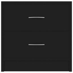 Berkfield Bedside Cabinet Black 40X30X40 Cm Engineered Wood - thumbnail 4