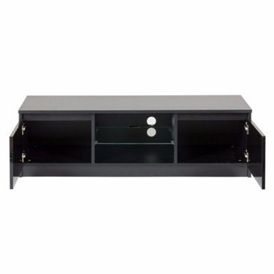 Black 140Cm Tv Stand Cabinet Led Lights For 50-65 Inch Tvs - image 1