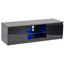 Black 140Cm Tv Stand Cabinet Led Lights For 50-65 Inch Tvs - thumbnail 2