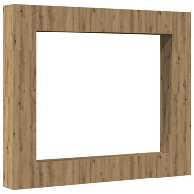 Berkfield Modern Wall Mounted Tv Cabinets 8 Pcs Artisan Oak Engineered Wood - image 1