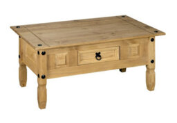 Mews Corona Pine Coffee Table 1 Drawer Solid Wood Occasional Table - thumbnail 4