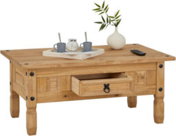 Mews Corona Pine Coffee Table 1 Drawer Solid Wood Occasional Table - thumbnail 6