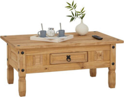 Mews Corona Pine Coffee Table 1 Drawer Solid Wood Occasional Table - thumbnail 2