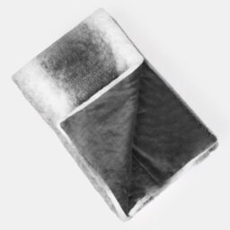 Ohs Stripe Faux Fur Throw, Grey - 125 X 150Cm - thumbnail 7