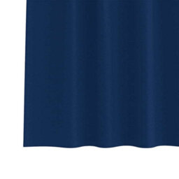 Berkfield Curtains With Curtains 2 Pcs Dark Blue 245 X 140 Cm Polyester - thumbnail 5