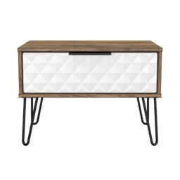 Anzio Matt Vintage Oak Effect 1 Drawer Non-Extendable Side Table (H)407mm (W)575mm (D)395mm - thumbnail 2