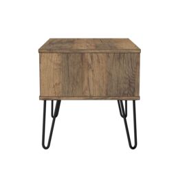 Anzio Matt Vintage Oak Effect 1 Drawer Non-Extendable Side Table (H)407mm (W)575mm (D)395mm - thumbnail 6