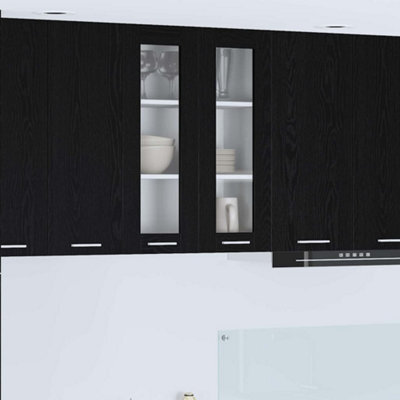 Walplus Hanging Cabinet Riga Black Oak 60 X 31 X 80 Cm Engineered Wood - image 1