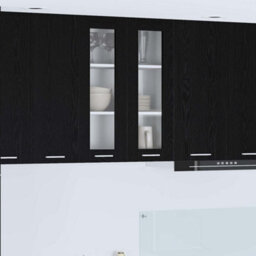 Walplus Hanging Cabinet Riga Black Oak 60 X 31 X 80 Cm Engineered Wood - thumbnail 1
