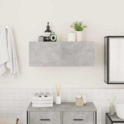 Walplus Bathroom Wall Cabinet Concrete Grey 80X25X30 Cm Engineered Wood - thumbnail 3
