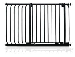 Safetots Elite Pressure Safety Gate, 98Cm - 107Cm, Matt Black, Pressure Fit Stair Gate - thumbnail 1