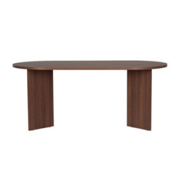 Fwstyle 5 Piece Robyn Dining Set 180X90Cm Walnut Table & 4 Steel Blue Dining Chairs - thumbnail 3
