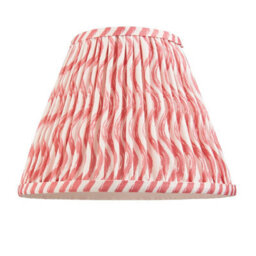 Loops Elegant Handcrafted Coral Pink Tapered Lamp Shades - Set Of 2 With Pleated Design - thumbnail 5