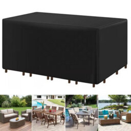 Heavy Duty Outdoor Patio Furniture Cover - Waterproof, Uv & Weather Resistant - 152X104X71Cm Black - thumbnail 5