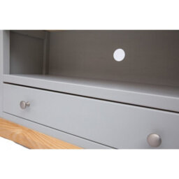 Cabinet Bits Bomporto Light Grey 1 Drawer Tv Cabinet Chrome Knob - thumbnail 4