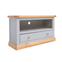 Cabinet Bits Bomporto Light Grey 1 Drawer Tv Cabinet Chrome Knob - thumbnail 2