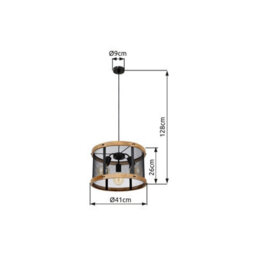 Luminosa Lighting Luminosa Jeanie Cylindrical Pendant Ceiling Light Matt Black 3X E27 - thumbnail 7