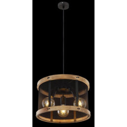 Luminosa Lighting Luminosa Jeanie Cylindrical Pendant Ceiling Light Matt Black 3X E27 - thumbnail 4